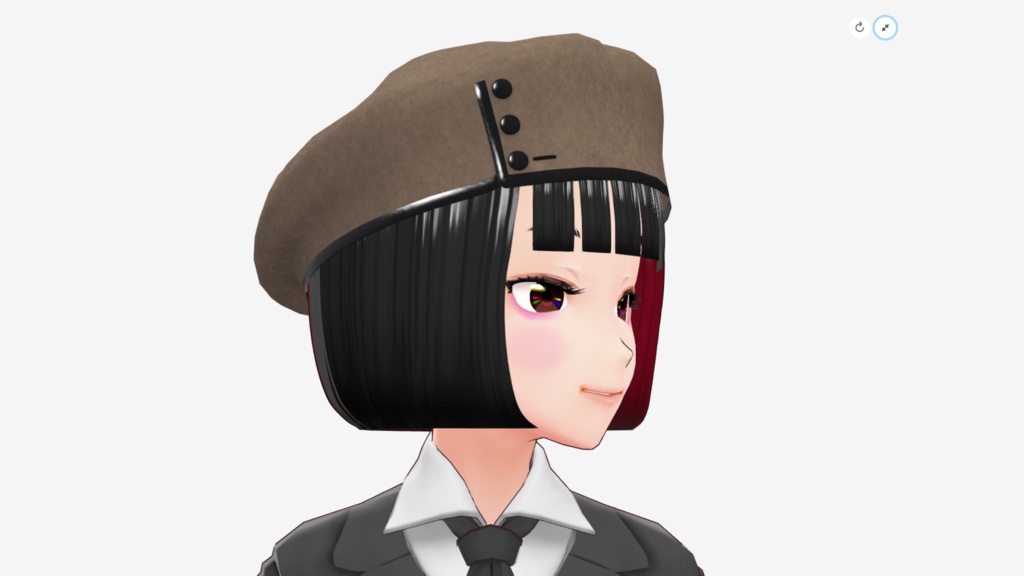 [FBX] ベレー帽（クラスプボタン）