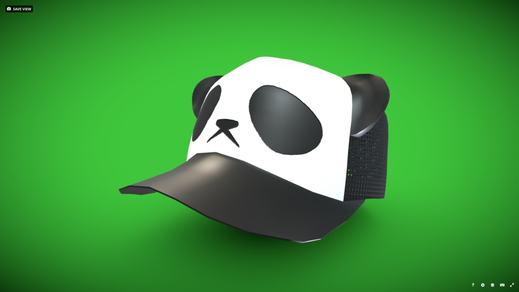 [FBX] ベースボールキッャプ（パンダ）