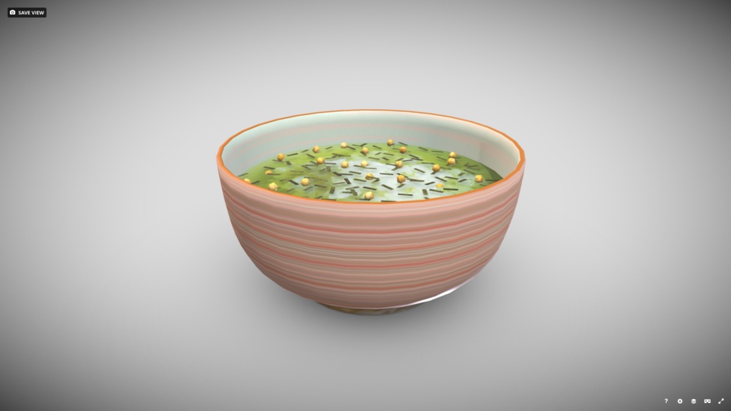 [FBX|GLB] ぶぶ漬け（お茶漬け）