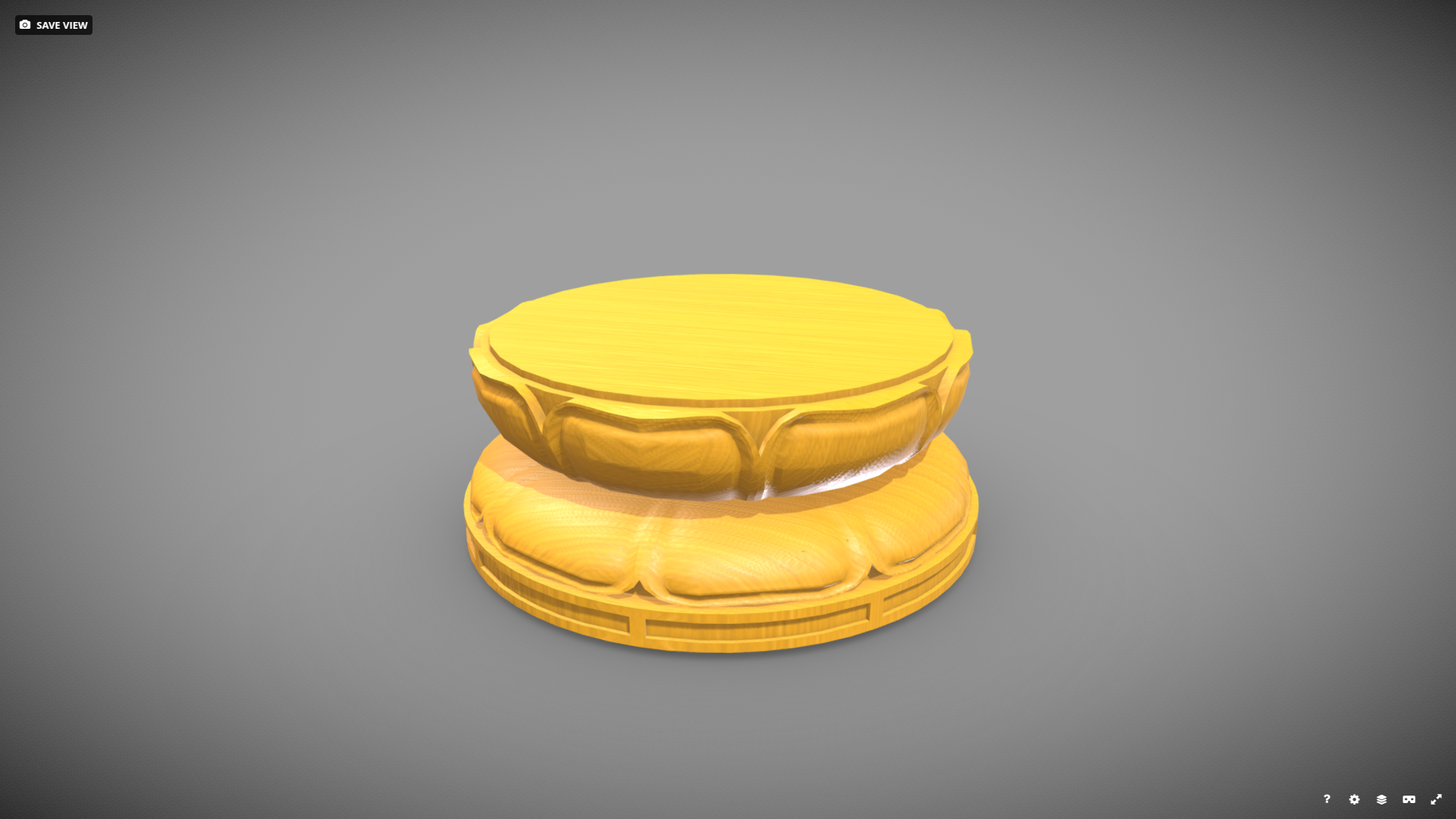 [FBX|GLB] 蓮華座(大仏座)🪙