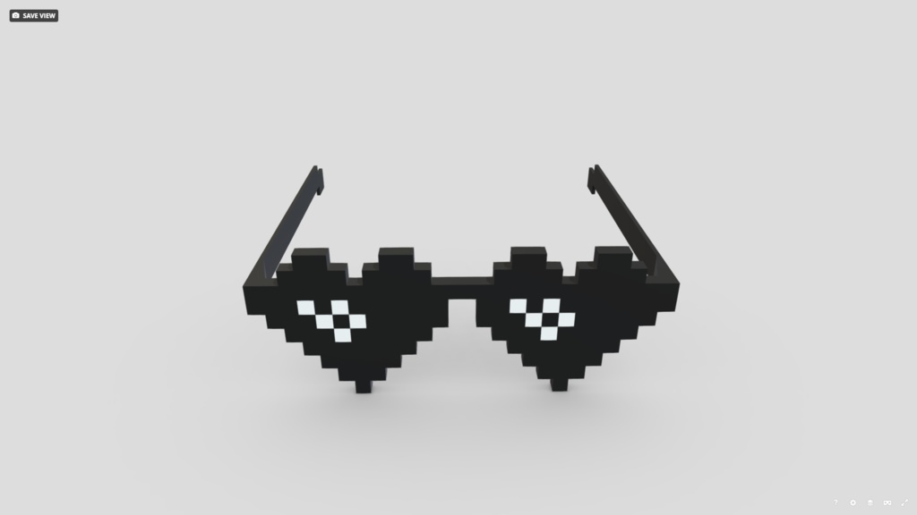 [FBX] [無料+] 8bitサングラス(ハート)