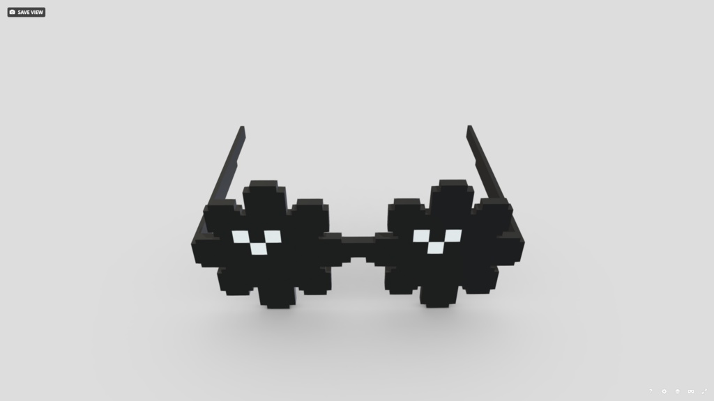 [FBX] [無料+] 8bitサングラス(フラワー)