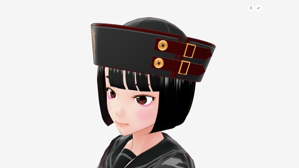 マリンハット(バックルベルト)/ブラック