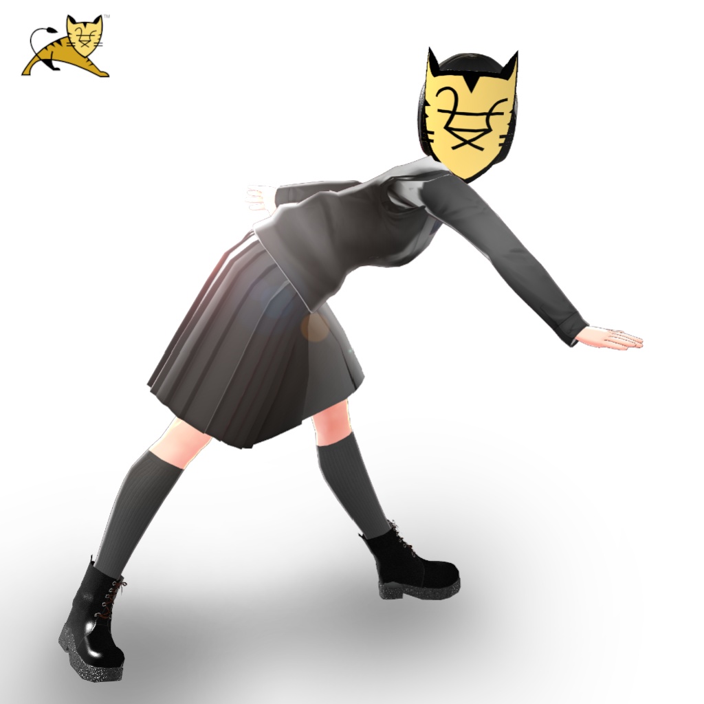 [FBX | GLB] [無料＋] どら猫仮面