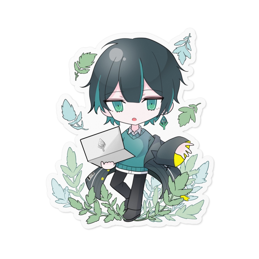 【よもぎ】lamb寝先生描きおろし！ステッカー <100mm x 100mm>【2周年記念グッズ】