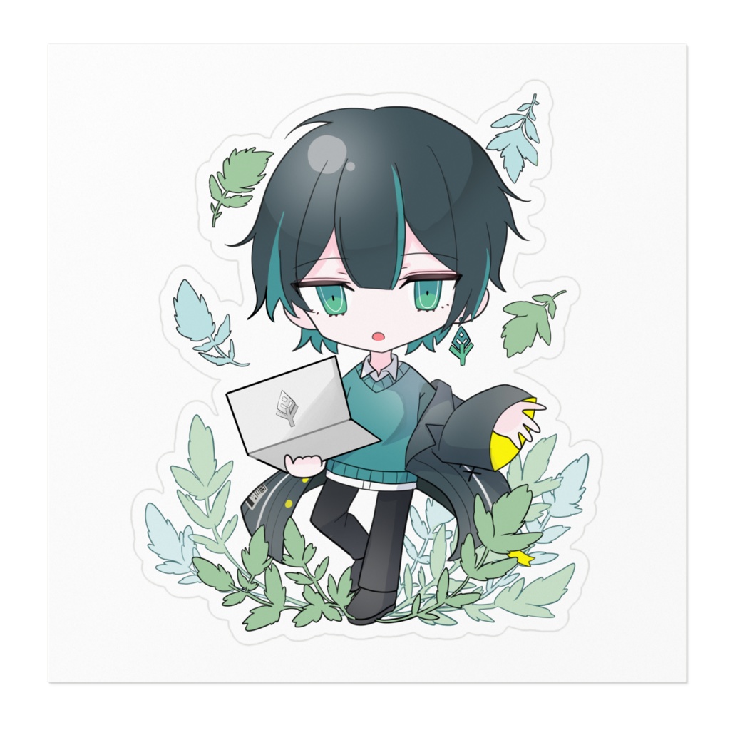 【よもぎ】lamb寝先生描きおろし!ステッカー <100mm x 100mm>【2周年記念グッズ】