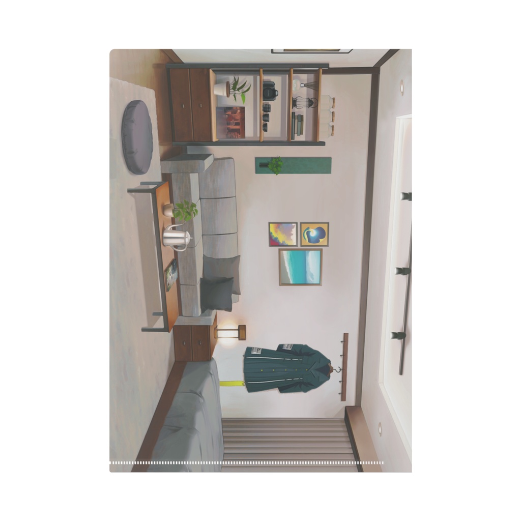 【よもぎ】kz7先生描きおろし!よもぎの部屋クリアファイル <A4サイズ>【2周年記念グッズ】