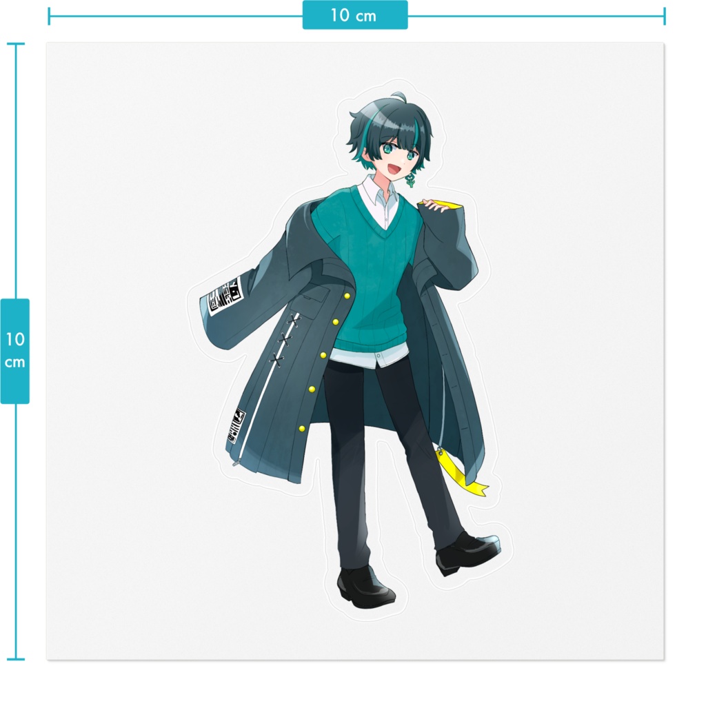 【よもぎ誕生日記念】*SAKI*先生描きおろし!ステッカー <100mm x 100mm>【限定グッズ】