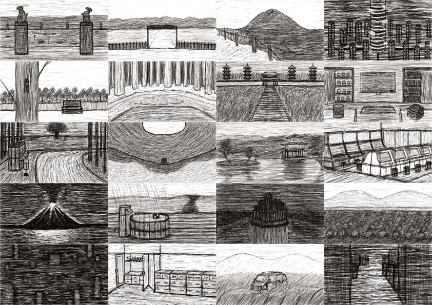 デジタルで描いた背景ワンドロ2021年7月セット