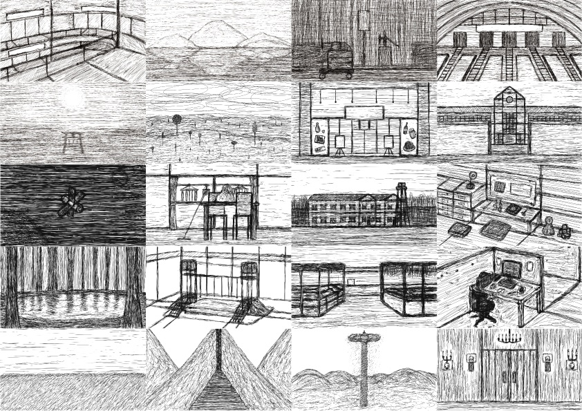 デジタルで描いた背景ワンドロ2022年9月セット