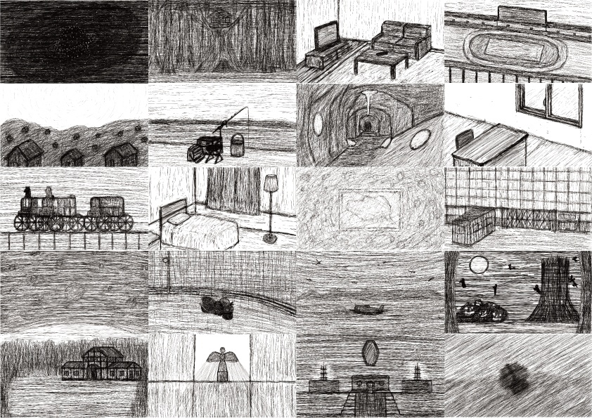 デジタルで描いた背景ワンドロ2022年9月セット