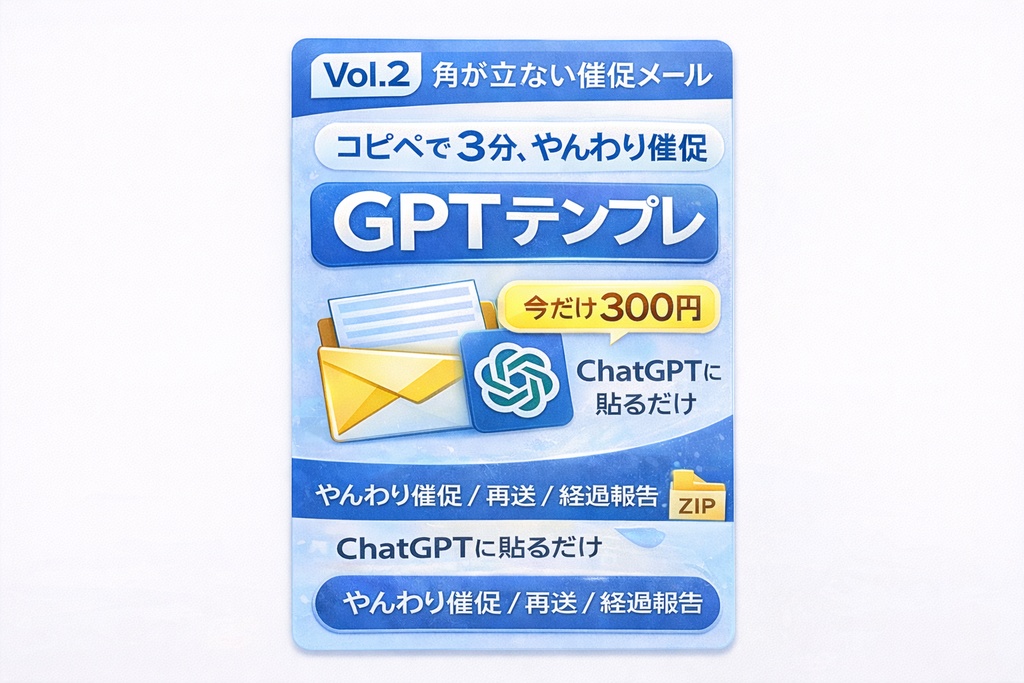角が立たない催促メールGPTテンプレ