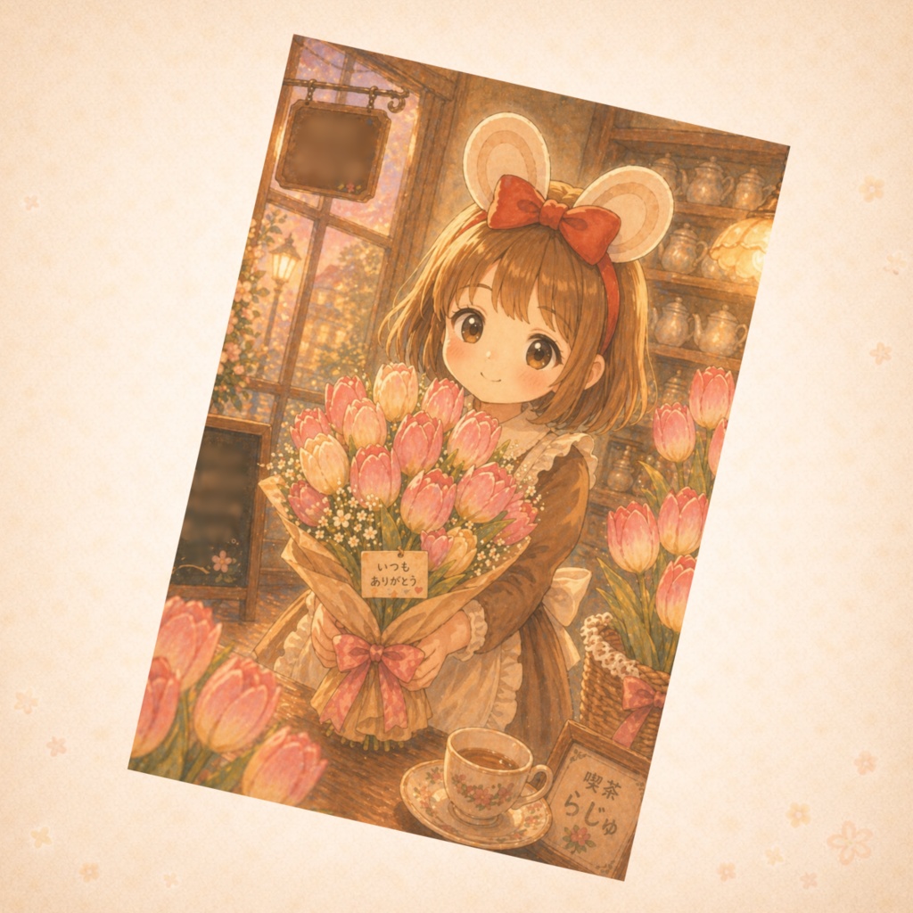 【感謝価格】らじゅのせかい|ありがとうを集めた花のポストカード 10枚セット