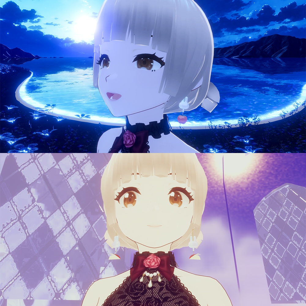 【VRChat向け】うさりんごピアス