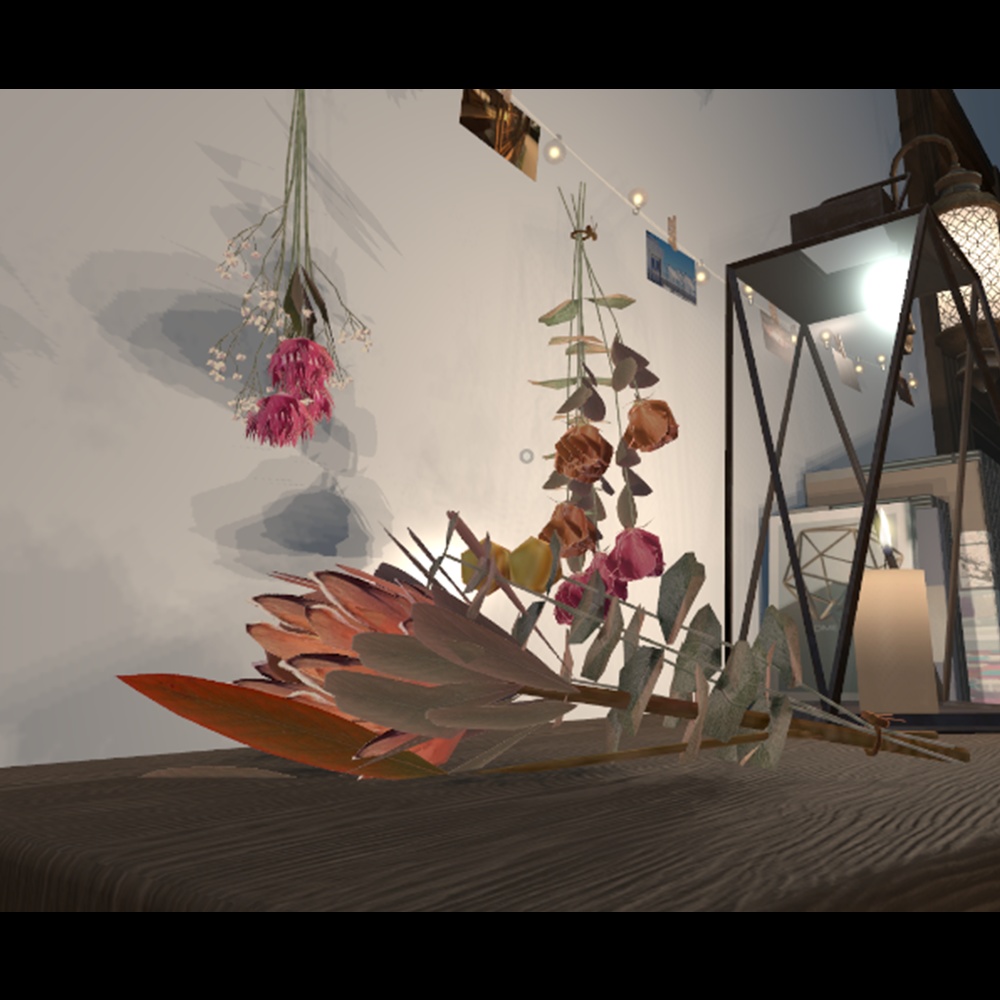 【VRChat】Antique bouquet ドライフラワーセット3点