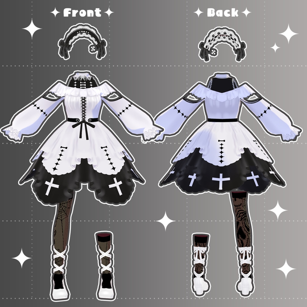 【VRoid】ハロウィンお化けドレス【カスタムアイテム】