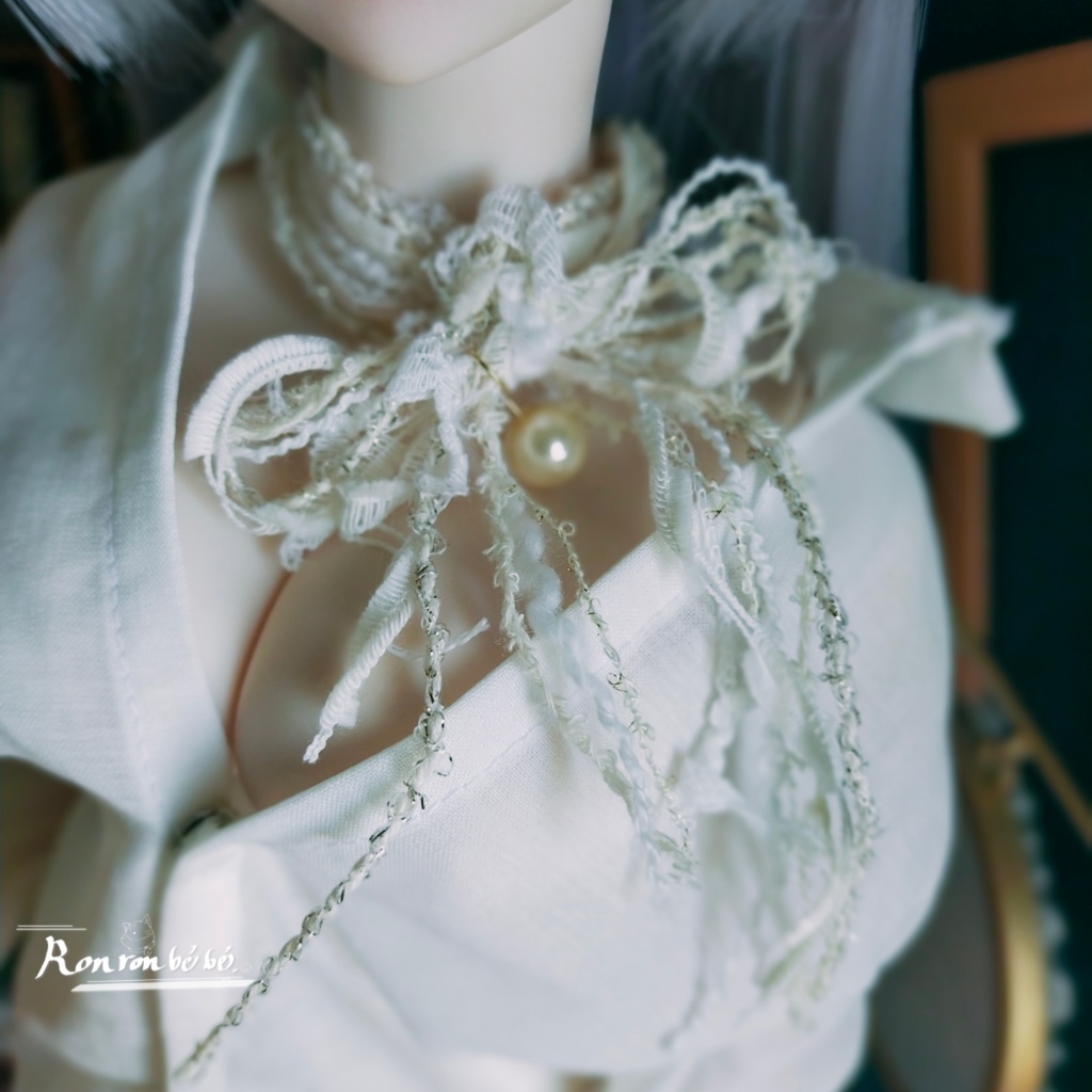 チョーカー ホワイト系 1/3ドール向け