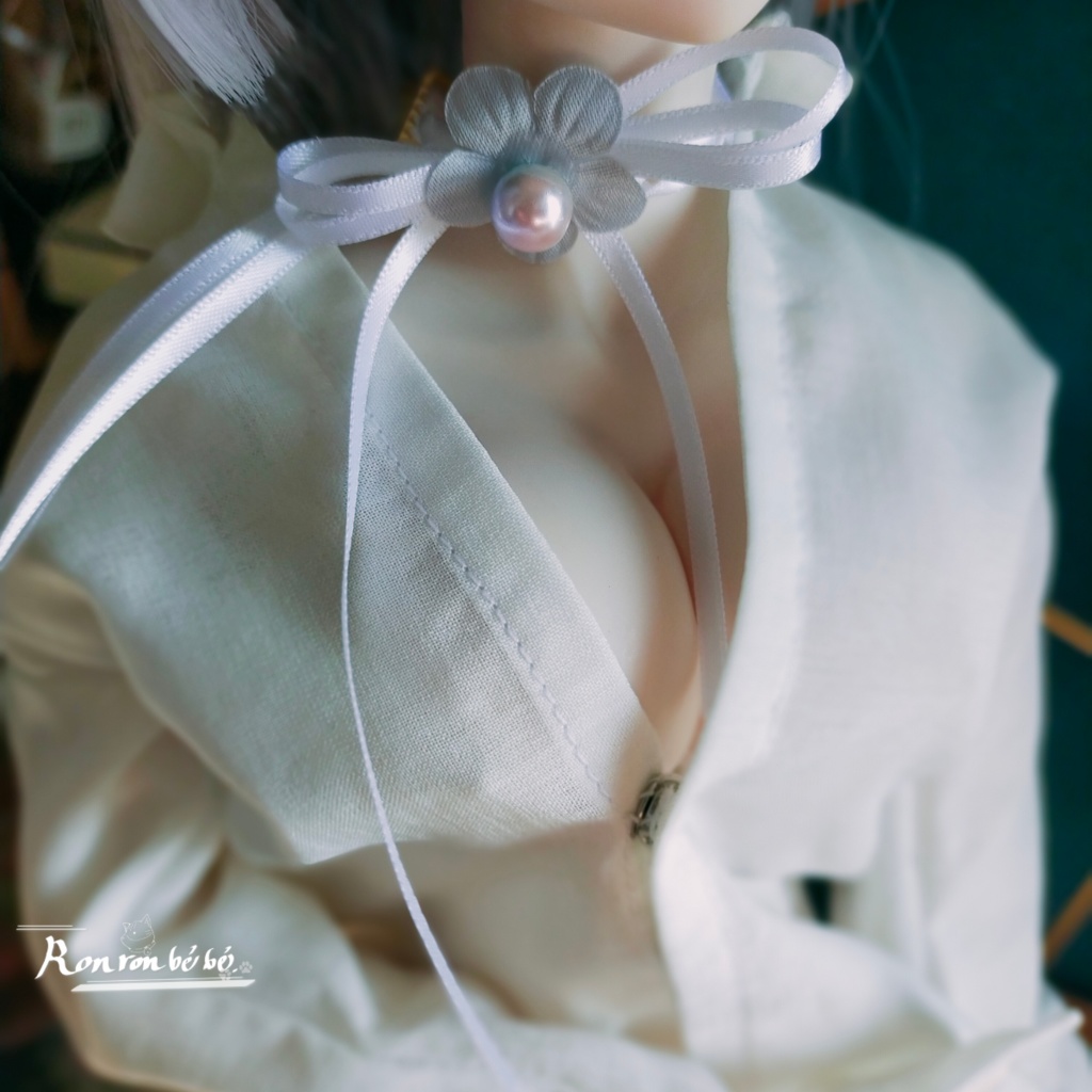 チョーカー ホワイト系 1/3ドール向け