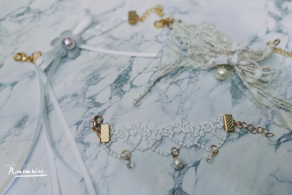 チョーカー ホワイト系 1/3ドール向け