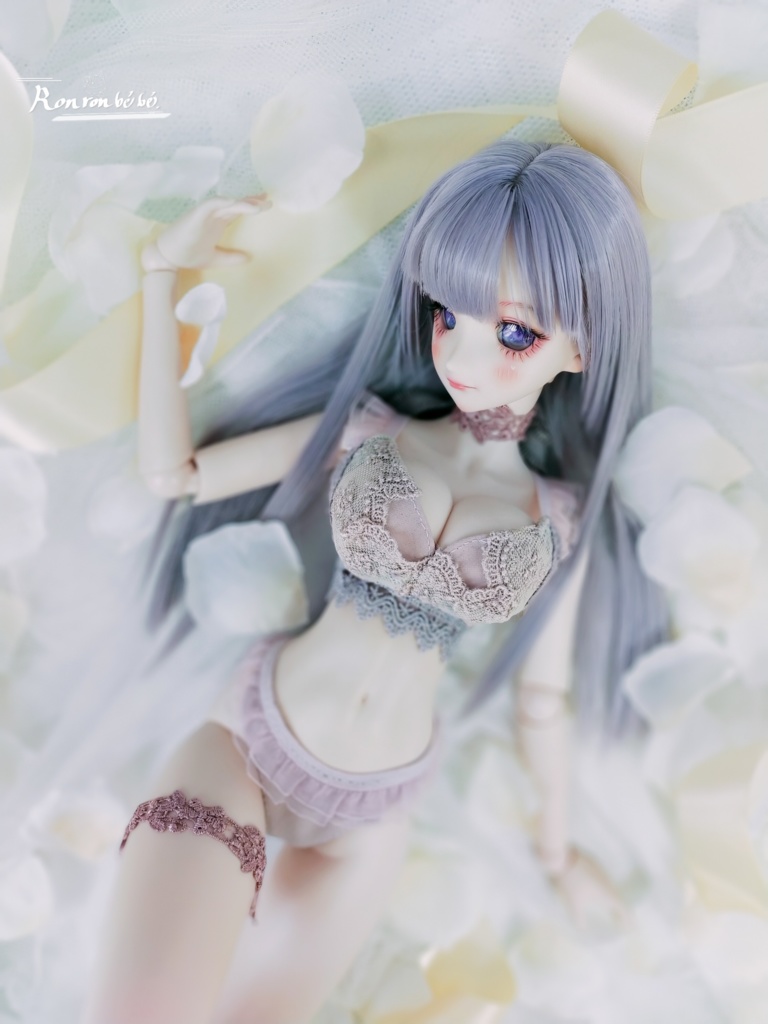 DDdy ◆くすみ紫ドレス+下着&小物8点セット◆