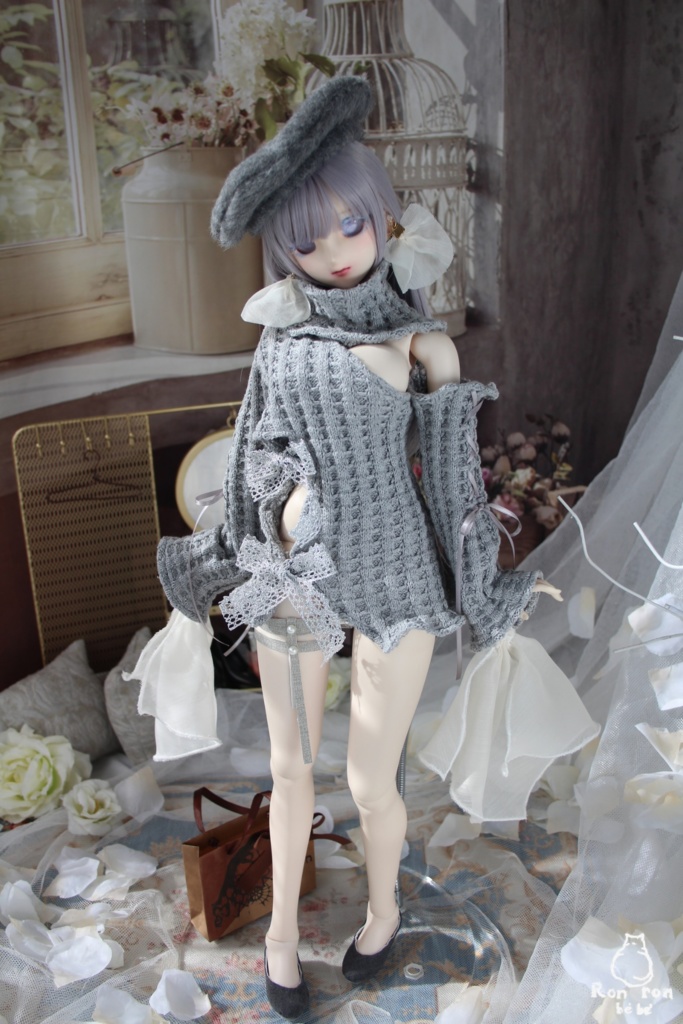 ショルダーカットワンピース◆ドレス&小物4点+おまけセット◆DDdy 【同梱不可】