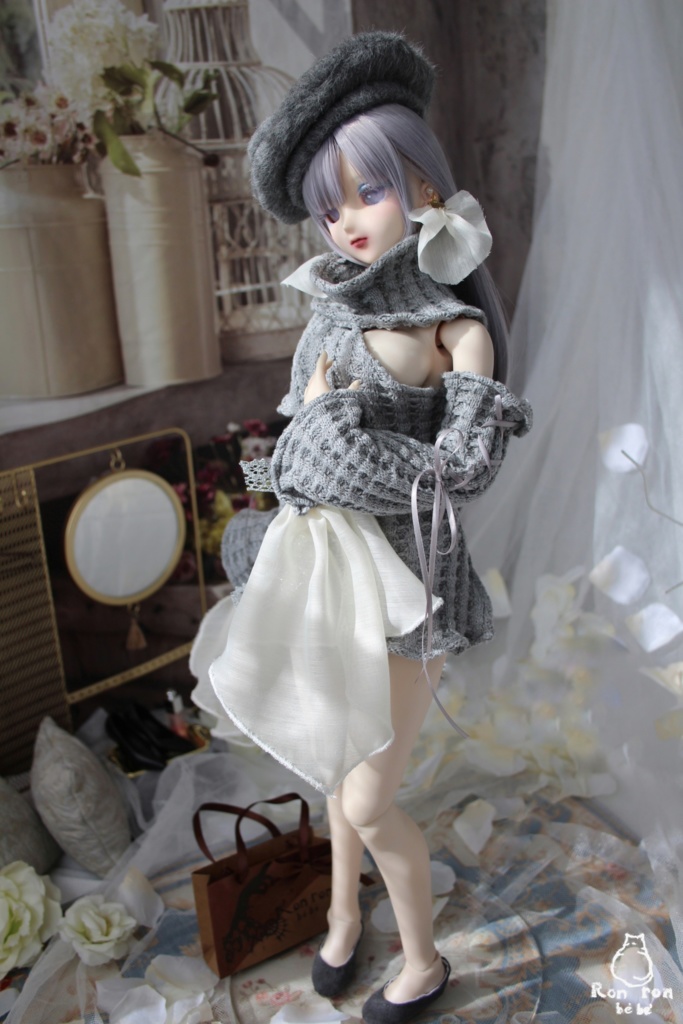 ショルダーカットワンピース◆ドレス&小物4点+おまけセット◆DDdy 【同梱不可】