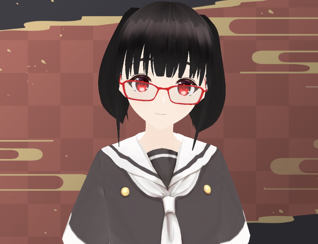 【モデル配布終了】各テクスチャのみ配布中「咲ちゃん」Vroidモデル(鬼っ子ハンターついなちゃんファンアートモデル・非公式)