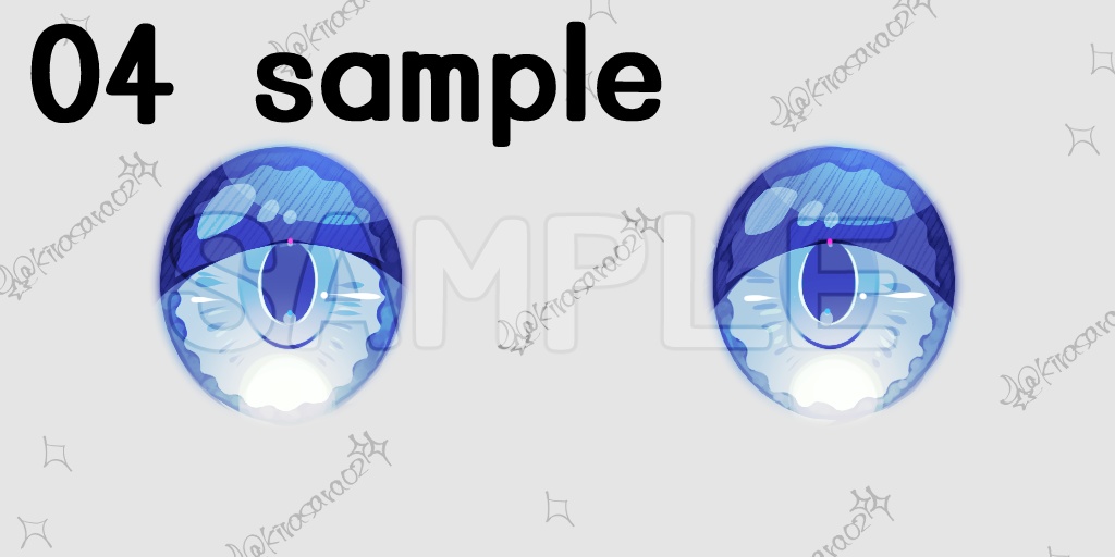 【Vroid】アニメ調ひとみテクスチャ12種(+Free版あり)