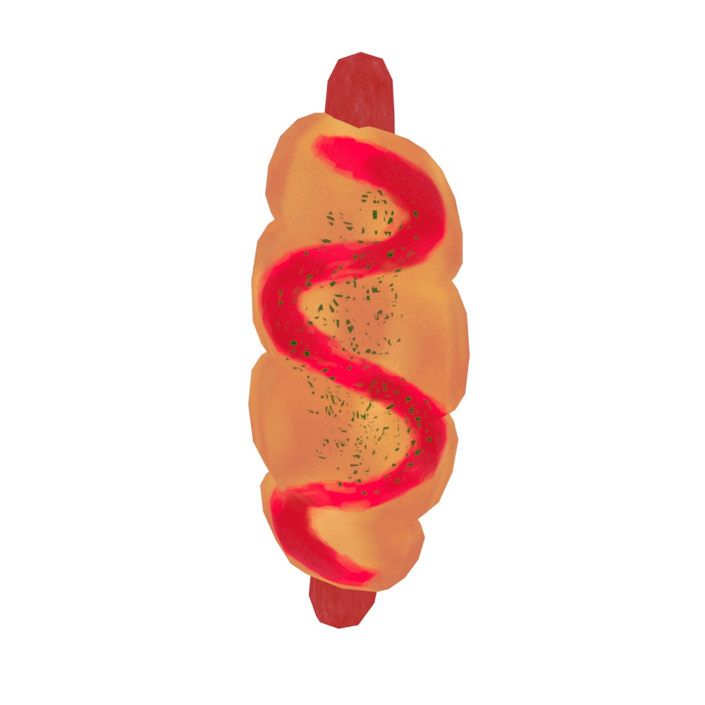 ウインナーパン【3D小物】