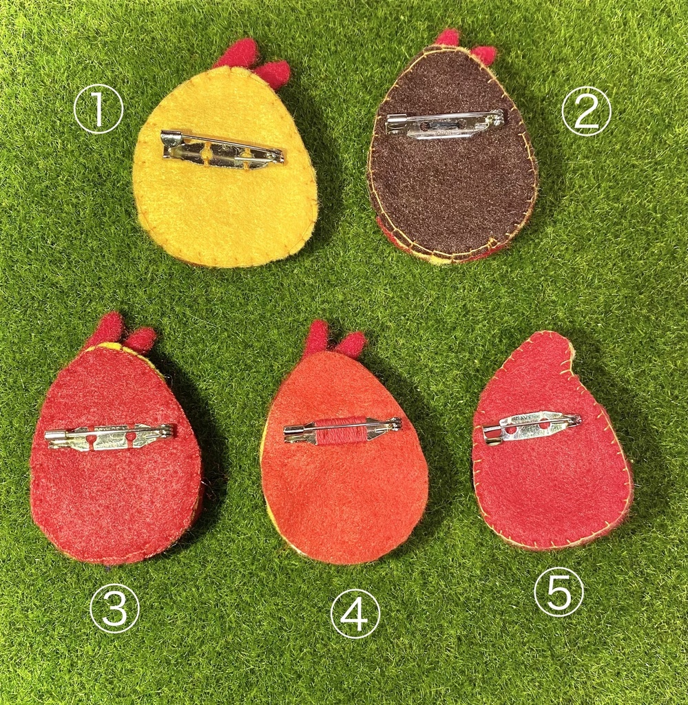 【刀剣乱舞】羊毛フェルト・モチーフバッジ(鳥編)