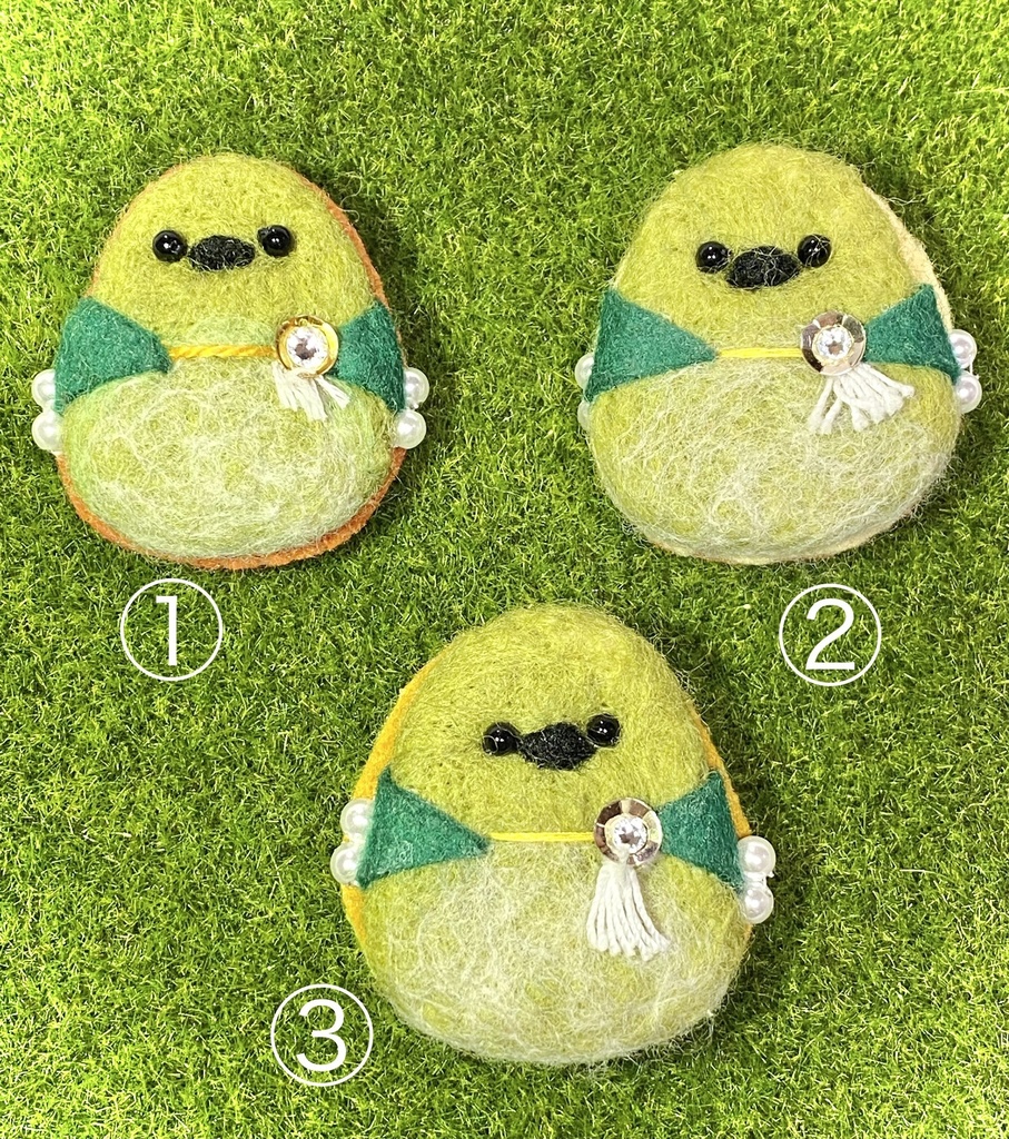 【刀剣乱舞】羊毛フェルト・モチーフバッジ(鳥編)