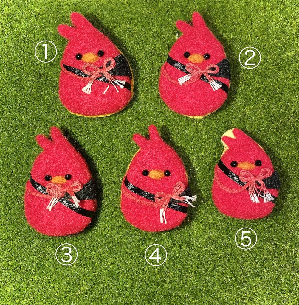【刀剣乱舞】羊毛フェルト・モチーフバッジ(鳥編)