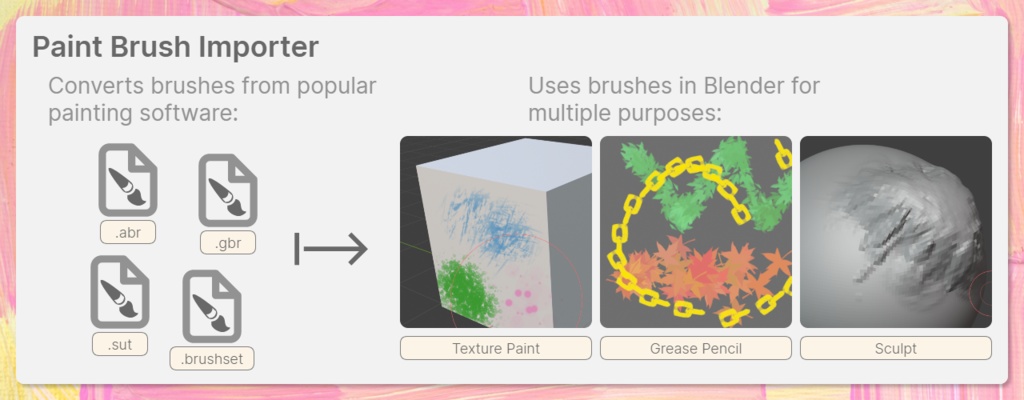 【無料】Paint Brush Importer - Blenderアドオン