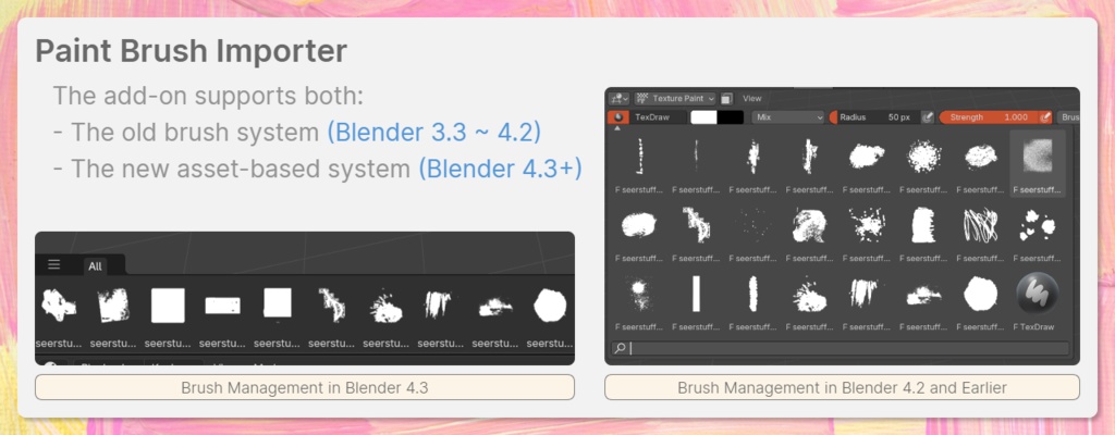 【無料】Paint Brush Importer - Blenderアドオン