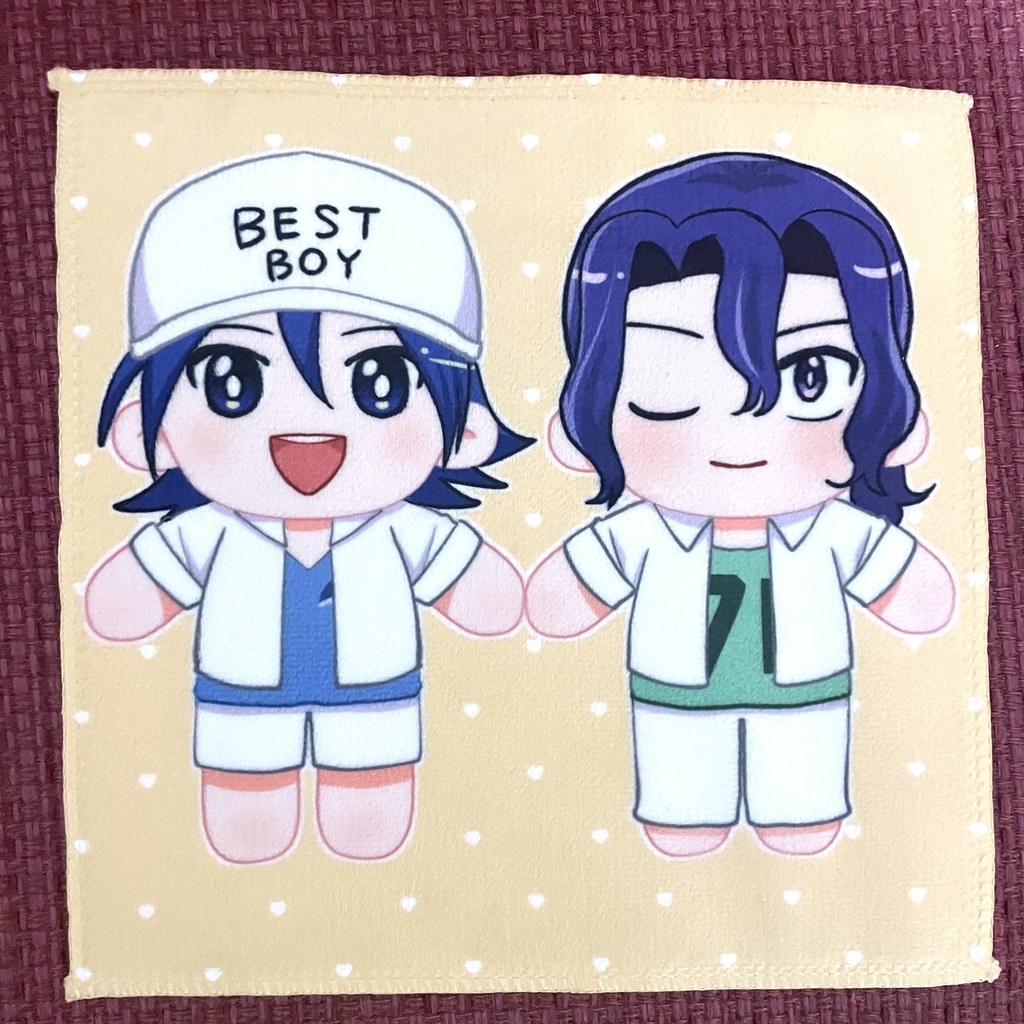 真手ぬい風ハンカチ