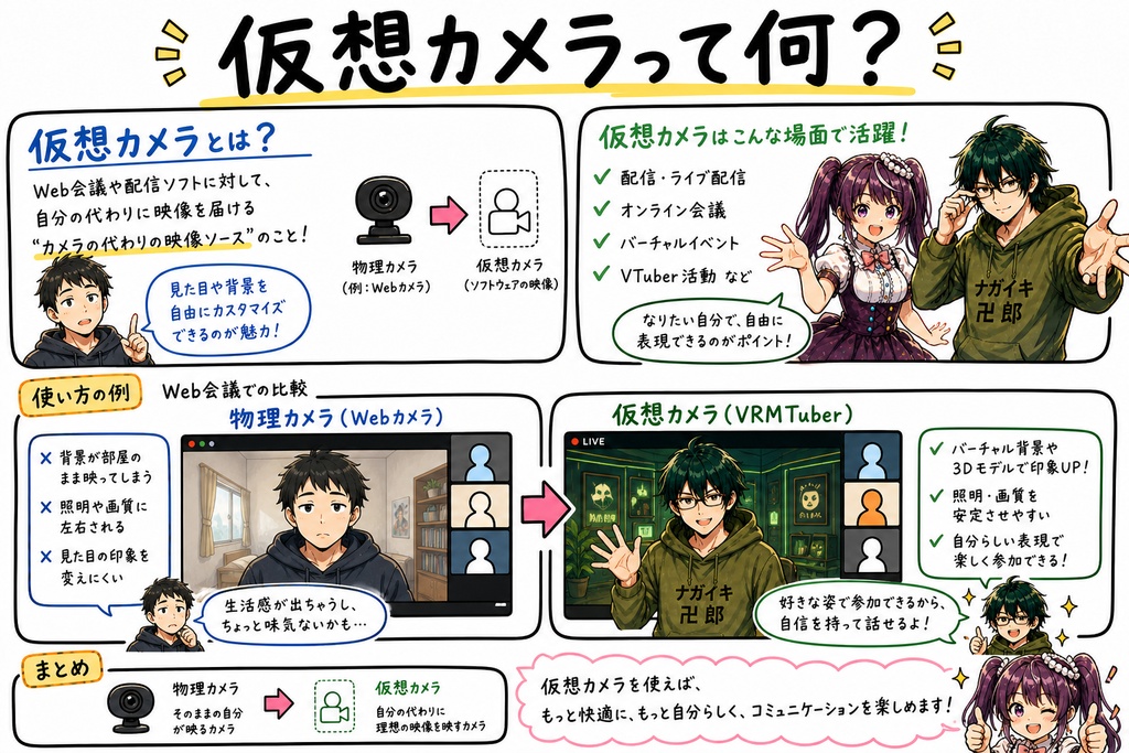 【無料版でも時間制限無:VRM対応Web会議用仮想カメラ】VRMTuberCamera