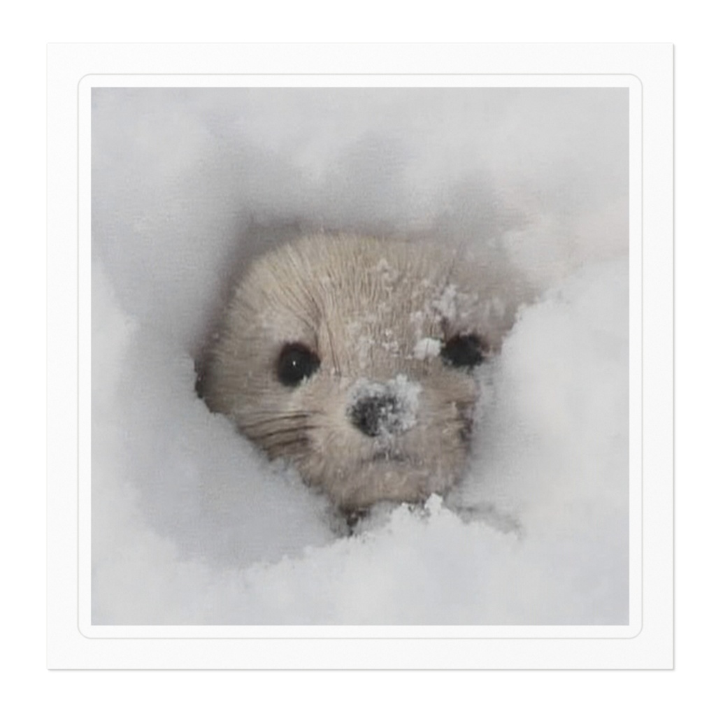 雪の中から(✿✪‿✪。)ノコンチャ♡