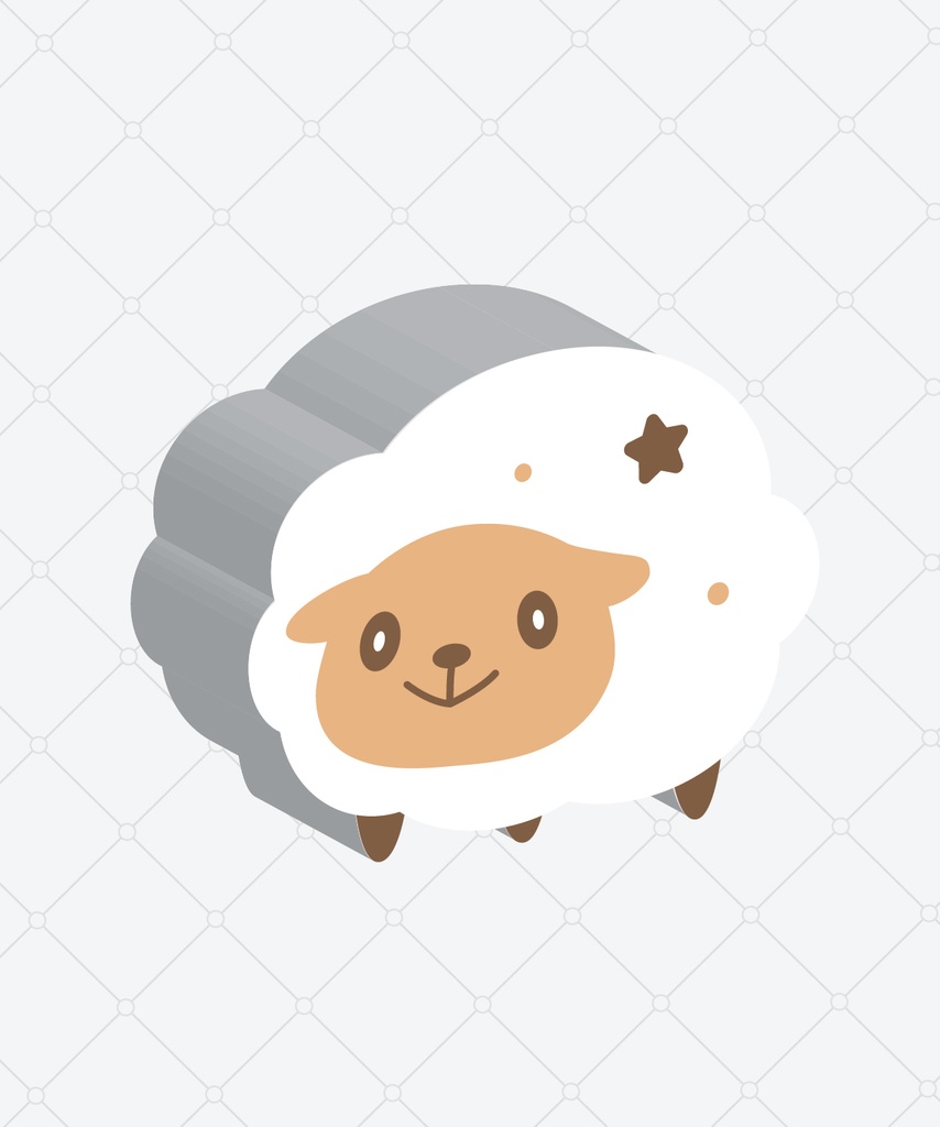 わたがしひつじ・木製駒