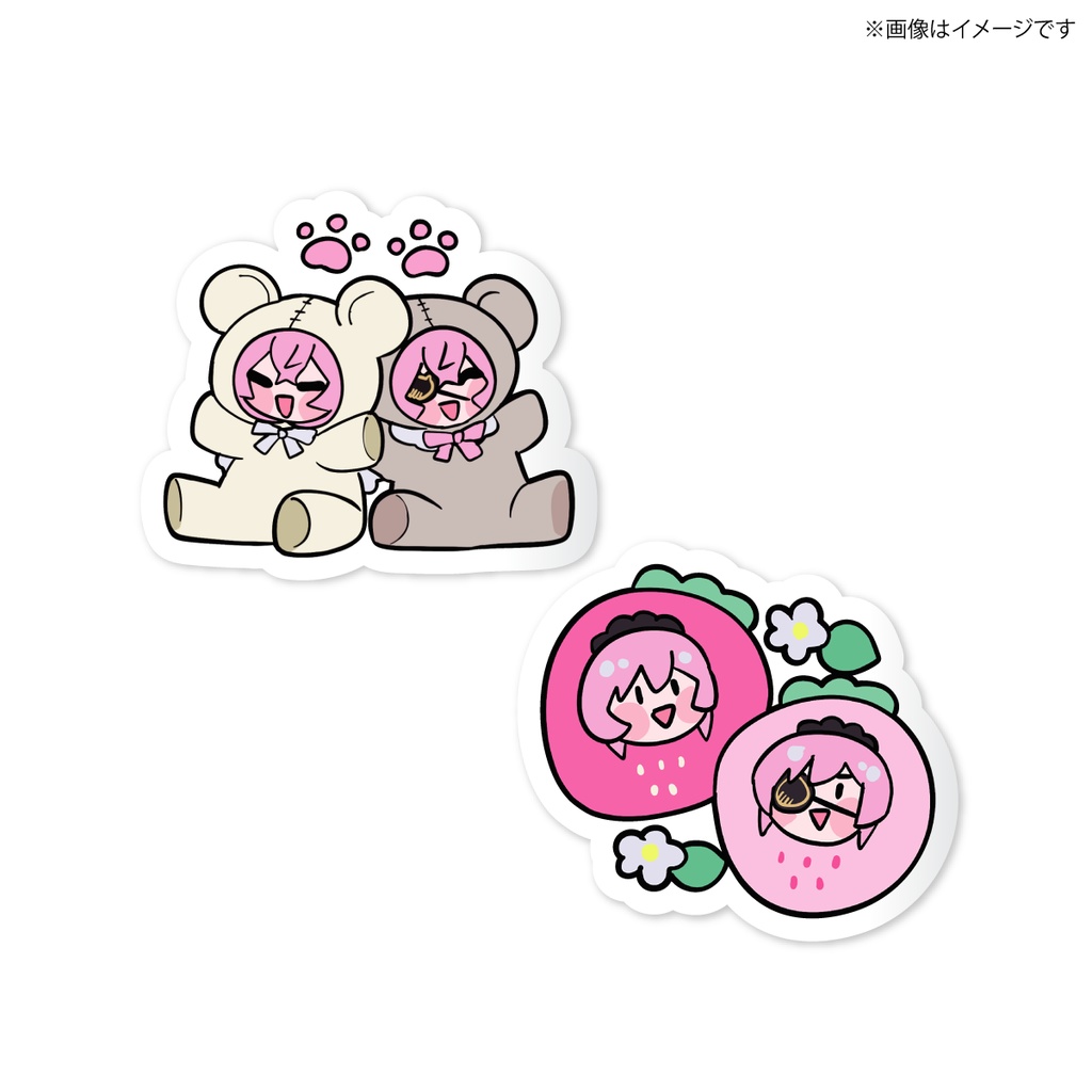 500人記念商品：ステッカー(2枚セット)