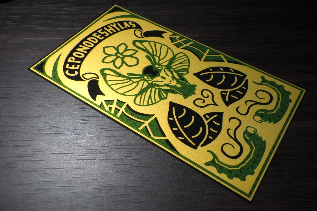 マッチ箱風昆虫ステッカー