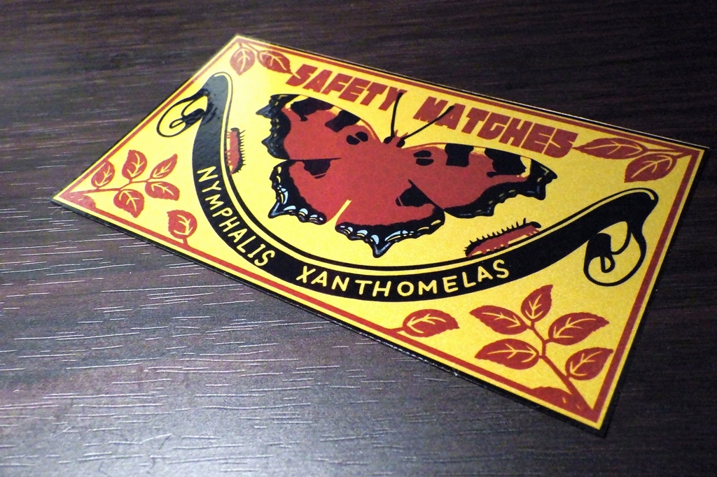 マッチ箱風昆虫ステッカー