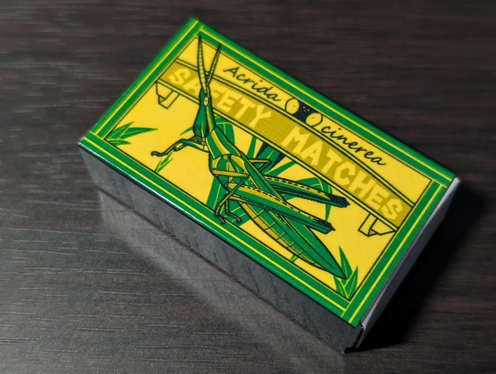 マッチ箱風昆虫ミニステッカーセット第2弾(箱:全4種)