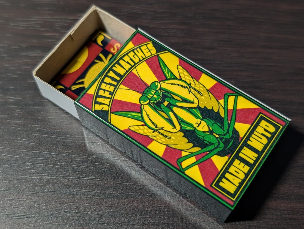 マッチ箱風昆虫ミニステッカーセット第2弾(箱:全4種)