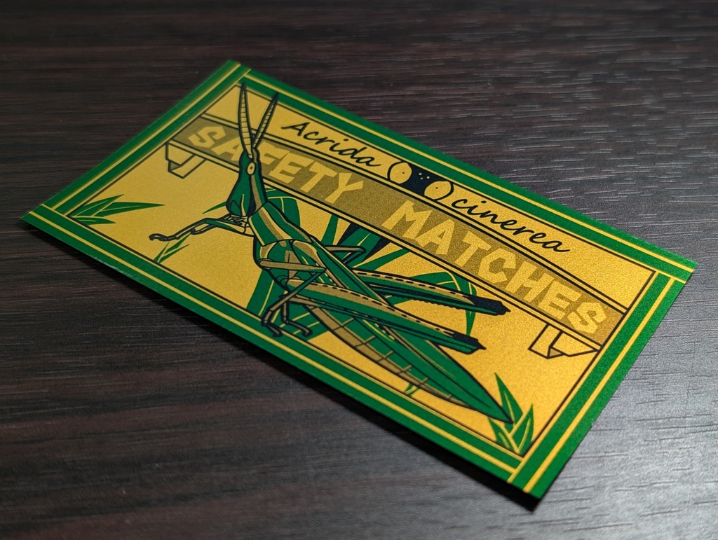 マッチ箱風昆虫ステッカー第2弾