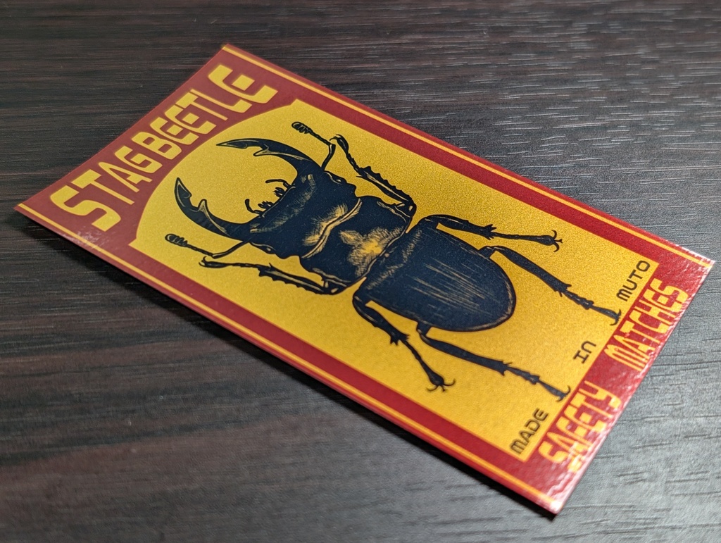 マッチ箱風昆虫ステッカー第2弾