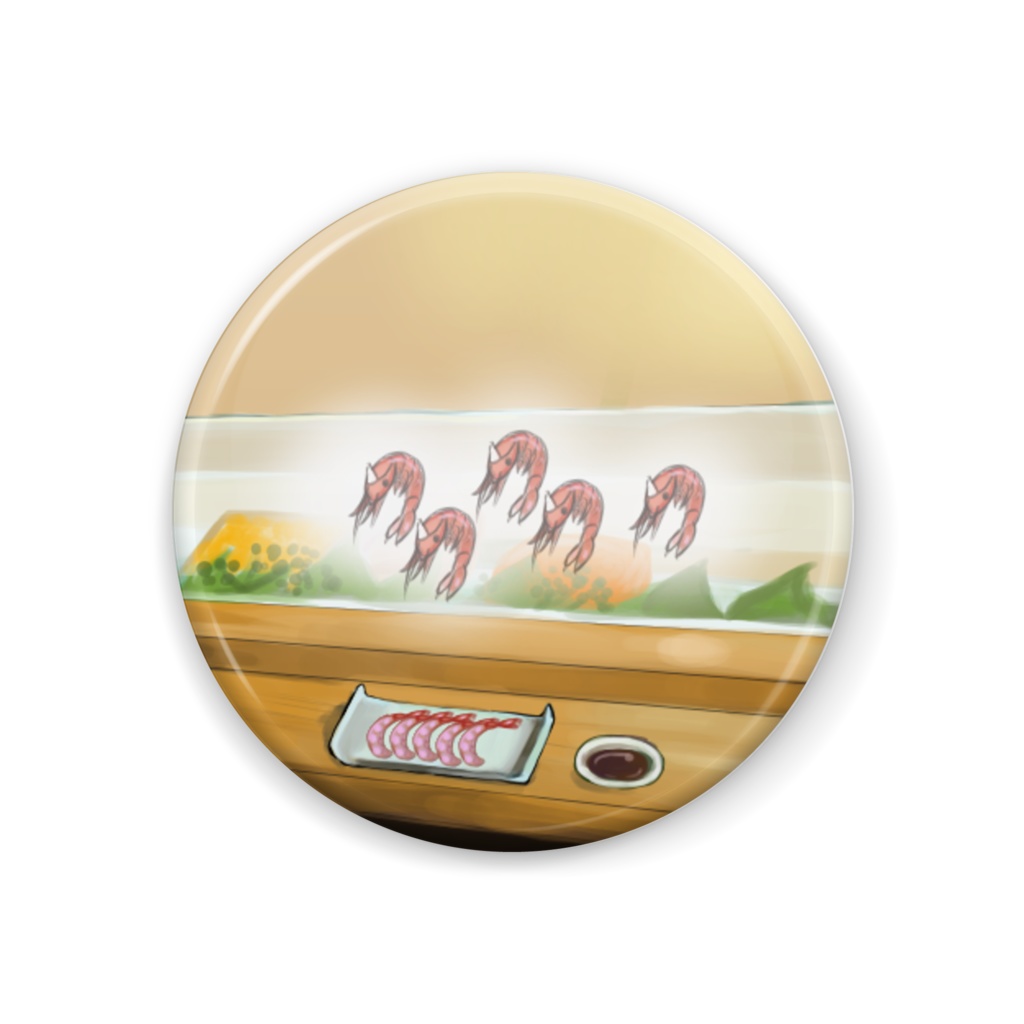 えびのゆうれい缶バッチ