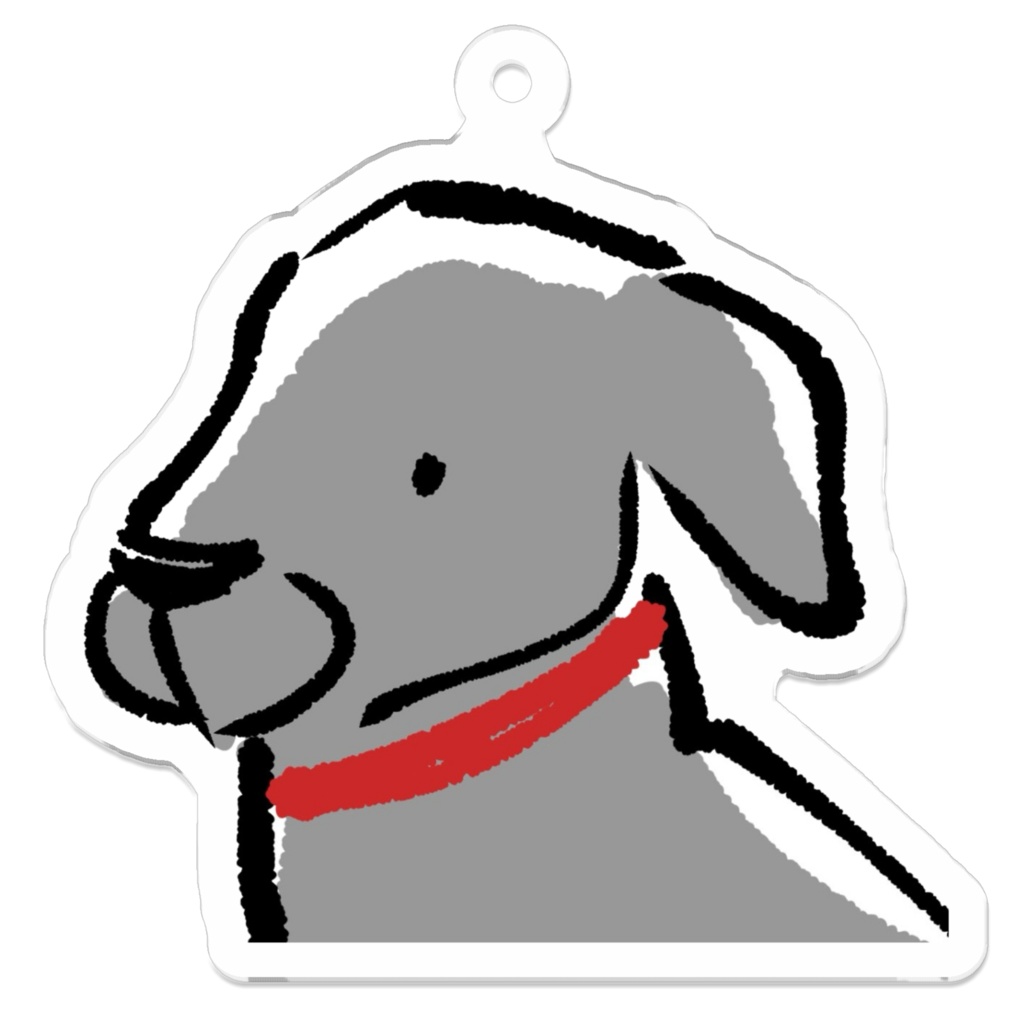 黒ラブ　アクリルキーホルダー