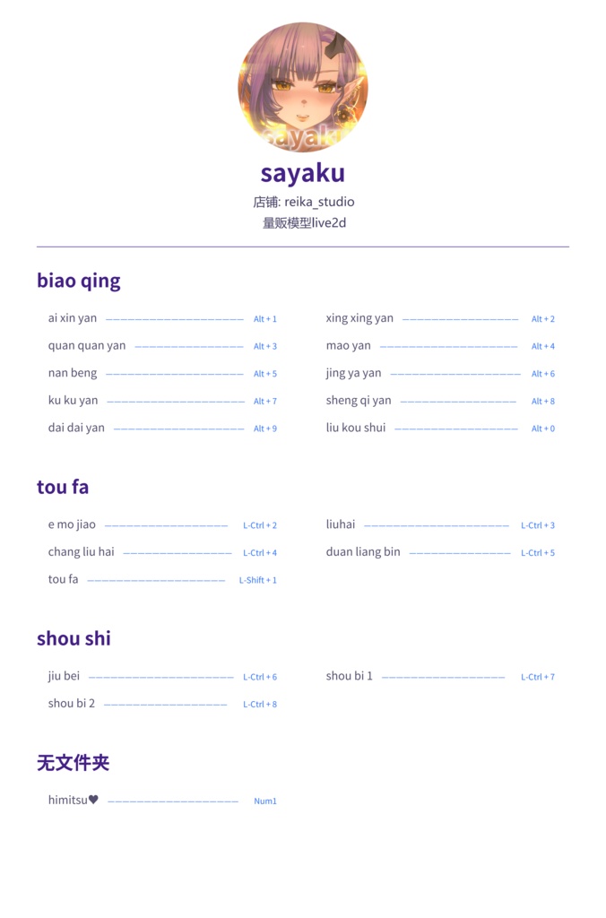 【VTS対応】【汎用Live2Dモデル】SAYAKU沙夜玖/晚礼服魅魔【20+キー/VBあり/3色入/商用OK】