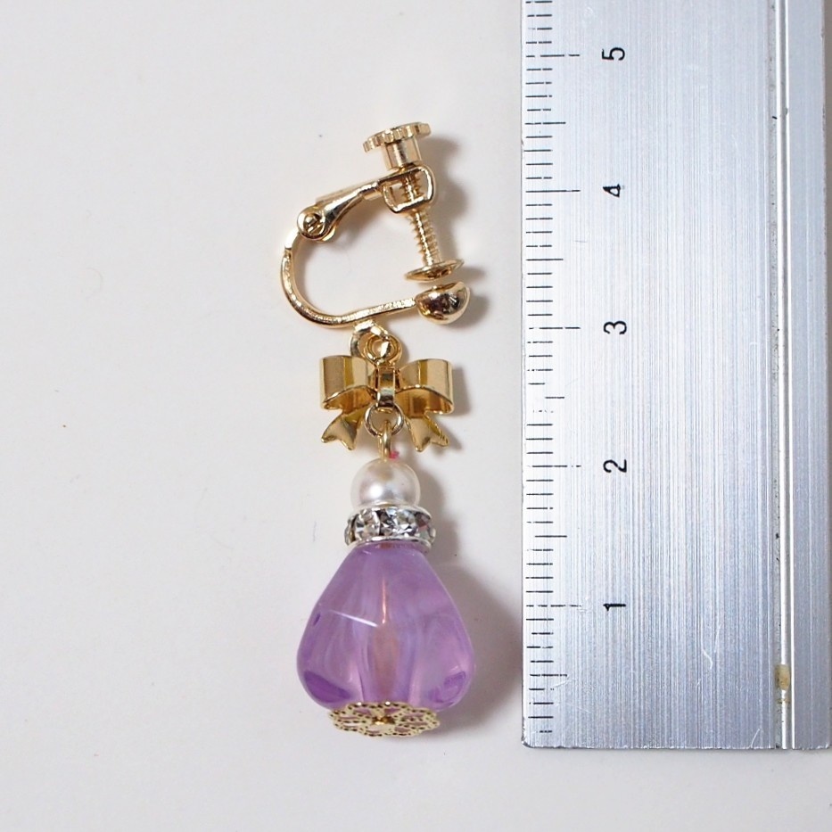 【オリジナル】マーブルビーズのピアス・イヤリング