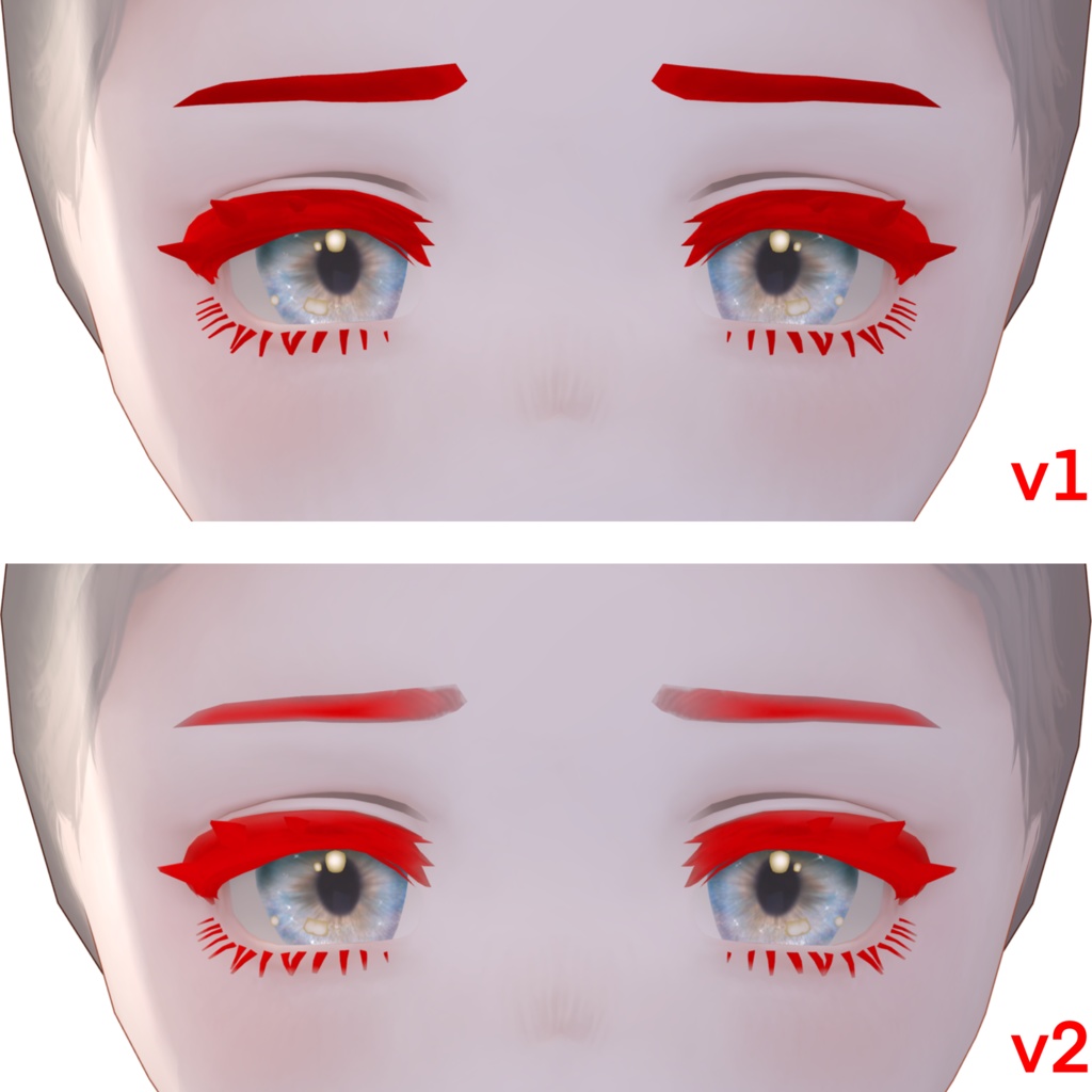 マリシア専用 まゆ毛とまつ毛の色変え用テクスチャv2